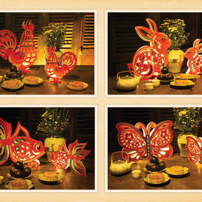 Lồng đèn Trung Thu - Lồng đèn trang trí "Ký ức tuổi thơ" hình Gà siêu to