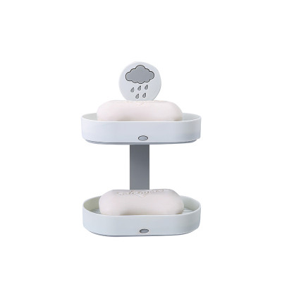 Kệ Dán Tường Để Xà Phòng 2 Tầng Hình Đám Mây Dễ Thương - Chính Hãng GROFA