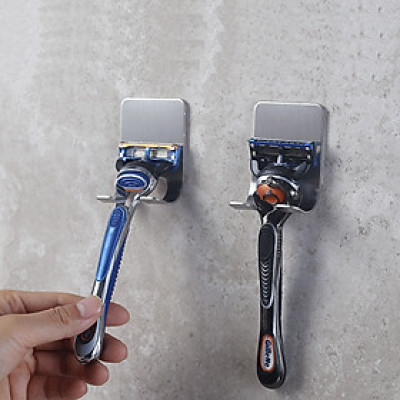 Giá Móc Inox Dán Tường Treo Cây Cạo Râu Phòng Vệ Sinh, Móc Treo Tường Đa Năng, Sạch Sẽ, Khô Ráo, Tiện Dụng. TakyHome 2011