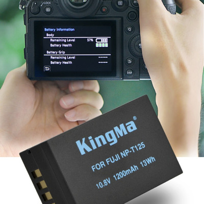 Bộ 1 pin 1 sạc Kingma cho Fujifilm NP-T125, Hàng chính hãng