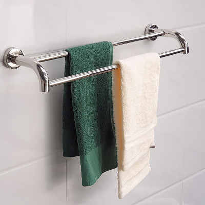 Máng treo khăn đôi cong Inox SUS 304 Eurolife EL-B3 (Trắng bạc)