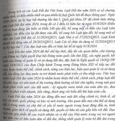 Bình Luận Khoa Học Luật Đất Đai Năm 2024 - TS. Trần Quang Huy chủ biên 