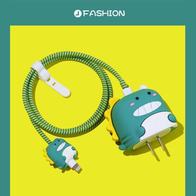 Vỏ Bảo Vệ Cáp Dock Sạc 18/20w Bộ 4 - Hoạt Hình Dễ Thương - Hàng Nhập Khẩu