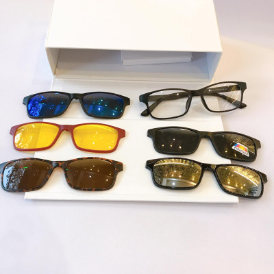 Bộ Kính Cận râm Mắt vuông nhỏ nhiều tròng đa năng tiện lợi - CRN2252