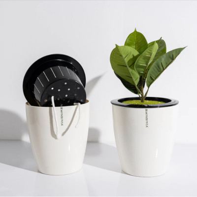 Chậu trồng cây tự tưới MONROVIA H0, chất liệu PP cao cấp, trồng hoa, cây cảnh, trang trí nhà cửa