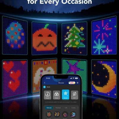 Đèn LED trang trí tường Govee Curtain Lights H70B1 | Tạo hình đa dạng công nghệ mới