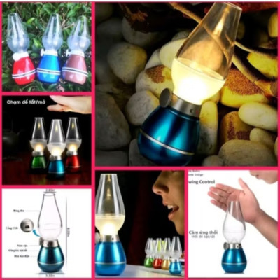 1 ĐÈN LED DẦU ĐIỆN CẢM BIẾN THỔI BẬT TẮT KIỂU CỔ CỰC ĐẸP