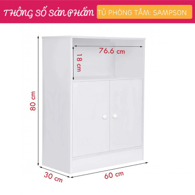 Tủ phòng tắm gỗ hiện đại SMLIFE Sampson