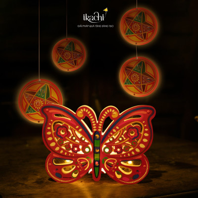 Lồng đèn Trung Thu - Lồng đèn trang trí "Ký ức tuổi thơ" hình Bướm siêu to
