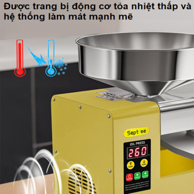 Máy ép dầu ăn thực vật thế hệ thứ 4 hoàn toàn mới thương hiệu Mỹ cao cấp Septree R8S 1100W - Hàng chính hãng
