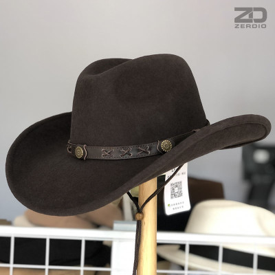 Mũ Cao Bồi Miền Tây Nam Nữ Chất Liệu Lông Dê Nội Mông Cổ MP055