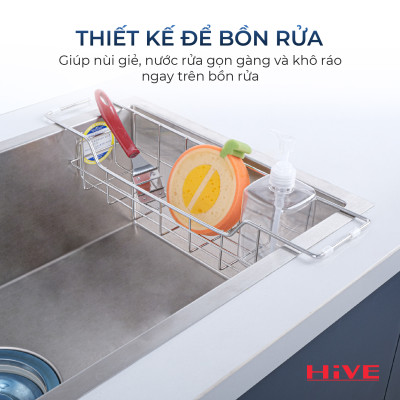 Kệ Để Dụng Cụ Rửa Bát Gác Ngang Bồn Rửa Bát HiVE SMALL Cao Cấp