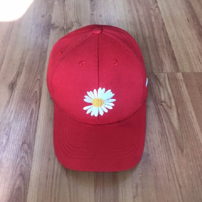 Nón ket vải thêu hoa trắng nhụy vàng