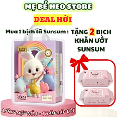 Tã quần, dán Sun Sum - thương hiệu tã Hàn Quốc - size S - 4XL