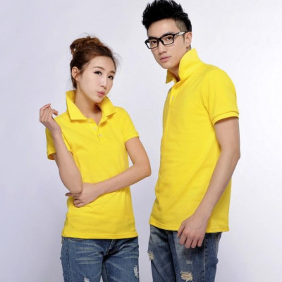 Áo Thun Có Cổ Cá Sấu 4 Chiều Màu Vàng