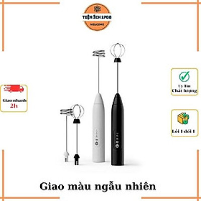 Máy Đánh Trứng, Đánh Sữa Và Tạo Bọt Cafe Cầm Tay Di Động 3 Tốc Độ Sử Dụng Pin Sạc Cao Cấp - Giao màu ngẫu nhiên