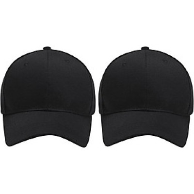 Bộ 2 Mũ Lưỡi Trai Đen Trơn (Nam) (Size L)