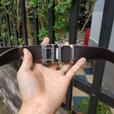 Thắt lưng Cá sấu bản Lớn đan viền thủ công rất bền. Phù hợp với bụng bia!