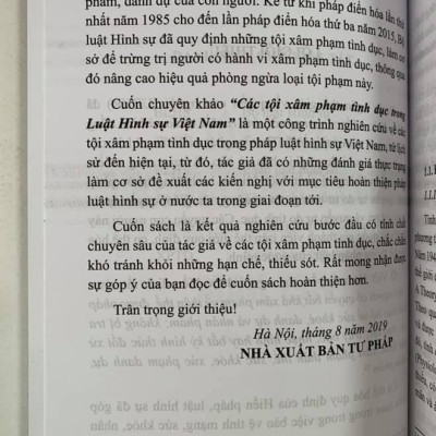 Các tội x phạm tình dục trong luật hình sự Việt Nam