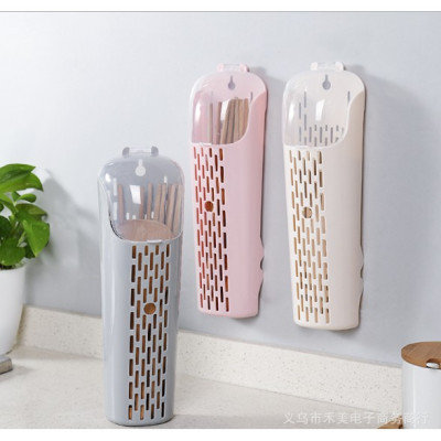 Ống Đựng Đũa Dán Tường Bằng Nhựa Có Nắp, Hũ Đựng Đũa Gắn Tường Nhỏ Gọn Tiện Lợi - Chính hãng MINIIN (Giao màu ngẫu nhiên)