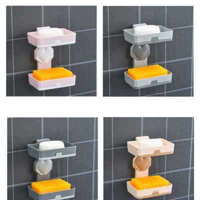 Kệ đựng xà phòng nhà tắm 2 tầng xoay 360 ( Giao màu ngẫu nhiên) - Chính hãng