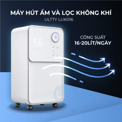 Máy Hút Ẩm & Lọc Không Khí ULTTY LUK016 Công suất 16-20L/Ngày - Hàng Chính Hãng