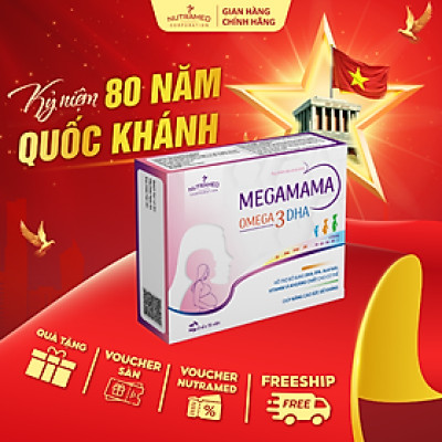 Viên uống Megamama hỗ trợ bổ sung vitamin và khoáng chất thiết yếu cho mẹ và bé (30 viên) - Nutramed