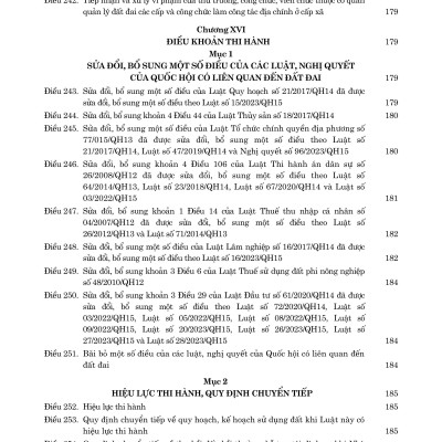 Luật Đất đai (sửa đổi, bổ sung năm 2024) và các văn bản hướng dẫn thi hành