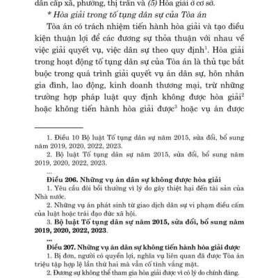 Cẩm nang công tác hòa giải ở cơ sở ( bản in 2024)