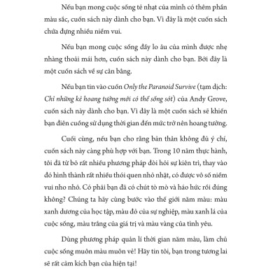 Sách - Quản Lí Thời Gian Theo Năm Màu