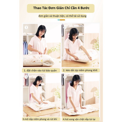 Túi hút chân không đựng quần áo, chăn gối mẫu relax