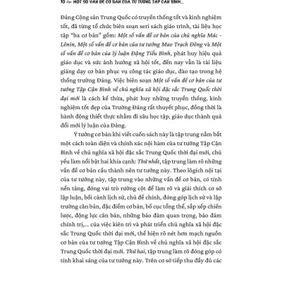 Một số vấn đề cơ bản của tư tưởng Tập Cẩn Bình về chủ nghĩa xã hội đắc sắc Trung Quốc thời đại mới