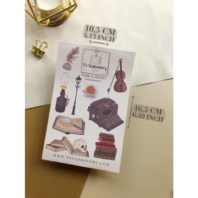 Sticker sheet dark academia  - chuyên dán, trang trí sổ nhật kí, sổ tay | Bullet journal sticker - stc010