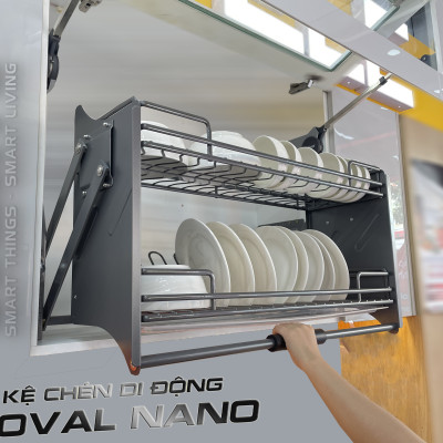 Kệ chén di động tủ trên Ecalite EL-N4117G - Tủ ngang 700mm - thép Carbon phủ Nano 5 lớp - Hàng chính hãng