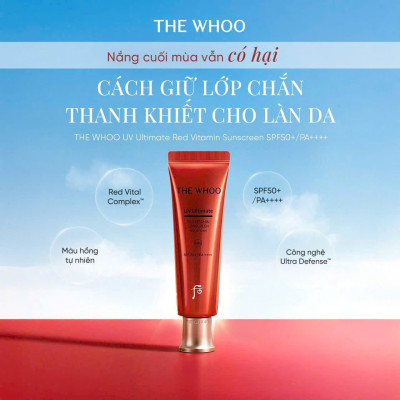 Combo 10 gói Tinh Chất Chống Nắng Chống Lão Hóa Làm Dịu Da The Whoo UV Ultimate Red Vitamin Suncreen SPF 50+/PA++++