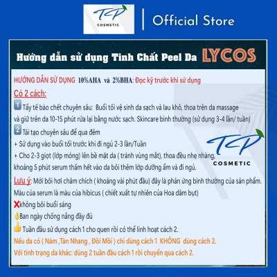 Combo Sáng Da Mờ Nám Lycos : Tinh chất Peel Da Lycos + Kem Nám Đêm Lycos - Xóa nhăn, nám tàn nhang