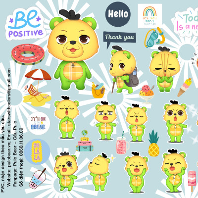Bộ Sticker Pulo Bear