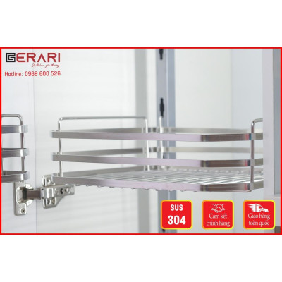 Tủ đồ khô bằng inox 2 tầng, cánh mở chất liệu inox 304 mã DK7.245/DK7.260 thương hiệu Gerar
