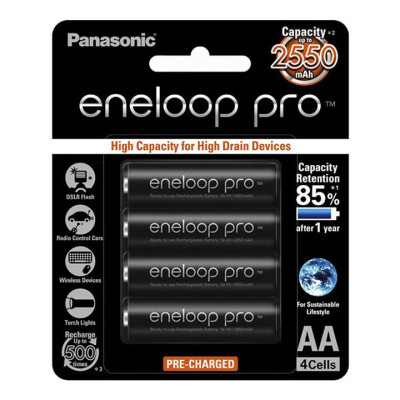 Bộ pin sạc PanaSonic Eneloop 2550 Mah (Made in Japan) - Hàng chính hãng