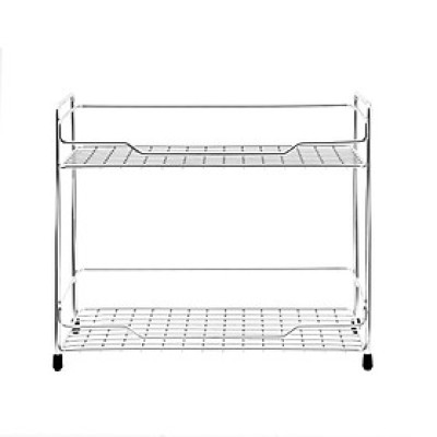 Kệ để gia vị 2 tầng bằng inox, kệ inox nhà bếp 