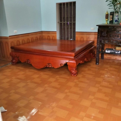 Sập gụ Nam Phi dạ trơn giá tận xưởng kt 1m8 x 2m2