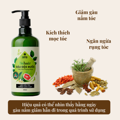 Dầu Gội Xả Bưởi Tinh Chất Thiên Nhiên Giúp Thư Giãn Giảm Rụng Tóc Dung Tích 500ml
