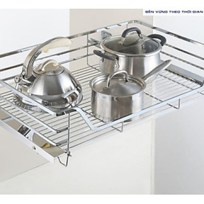 Giá xoong nồi Tundo XDCT146-4 nan hộp ray âm giảm chấn âm tủ Boss 