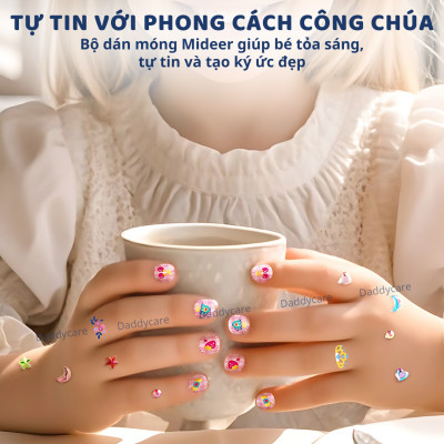 Dán móng tay cho bé Mideer Nail stickers miếng dán móng tay giả an toàn cho bé gái