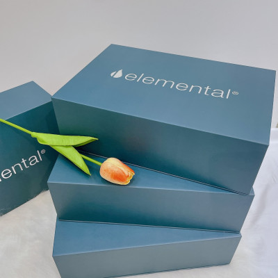 [Hộp quà_Túi quà cao cấp] Hộp quà tặng Elemental tặng quà sinh nhật, khách hàng hộp cứng nắp cài nam châm cao cấp