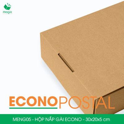 MENG05 - 30x20x5 cm - 100 Hộp carton nắp gài đóng hàng giá rẻ, hộp gói hàng, hộp quà thời trang