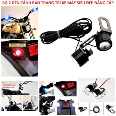 Đèn LED Trang Trí Xe Máy Gắn Chân Gương – Combo 2 Cái, Ánh Sáng Đẹp, Loại Tốt