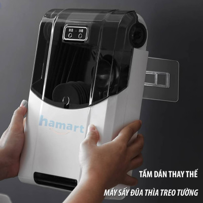 Miếng Dán Hộp Đựng Đũa Thìa Có Nắp Treo Tường Máy Sấy Đũa Muỗng Dán Thay Thế Giá Kệ Nhà Tắm Ecoco