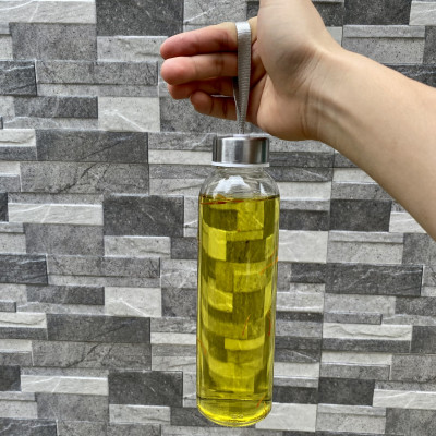 Bình nước thủy tinh saffron Kingdom Herb cao cấp 500ml