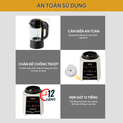 Máy Làm Sữa Hạt Đa Năng BlueStone BLB-6028 -1,75 Lít - (900-1000W) -11 Chương trình - Lưỡi 6 cánh - Bảo hành 24 tháng - Hàng chính hãng
